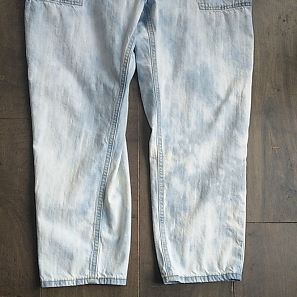 GAP DENIM 1969 CUSTOM BLEACH BIB JEAN OVERALLS WOMANS XL - Picture 4 of 9